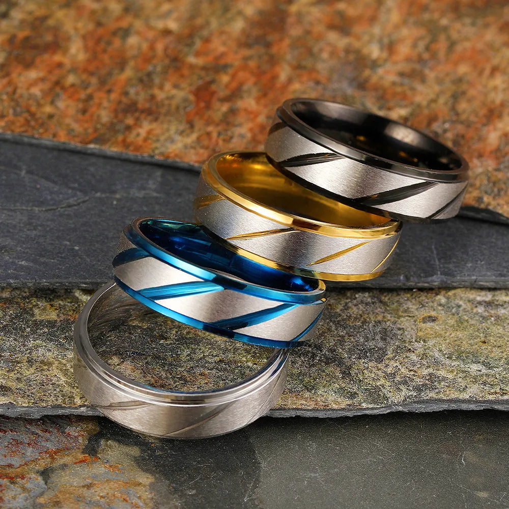 Brushed Titanium Wedding Bands - Premium Jewelry from Dazzling Delights - Just $29.95! Shop now at Dazzling Delights