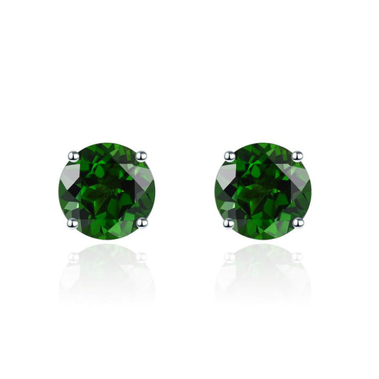 6mm Round Cut Natural Gemstone Stud Earrings - Your Choice of Gemstone - Premium Jewelry from Dazzling Delights - Just $74.95! Shop now at Dazzling Delights