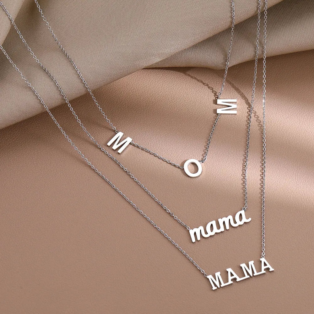 Titanium Triple Layer Mom Pendant Necklace - Premium Jewelry from Dazzling Delights - Just $31.95! Shop now at Dazzling Delights