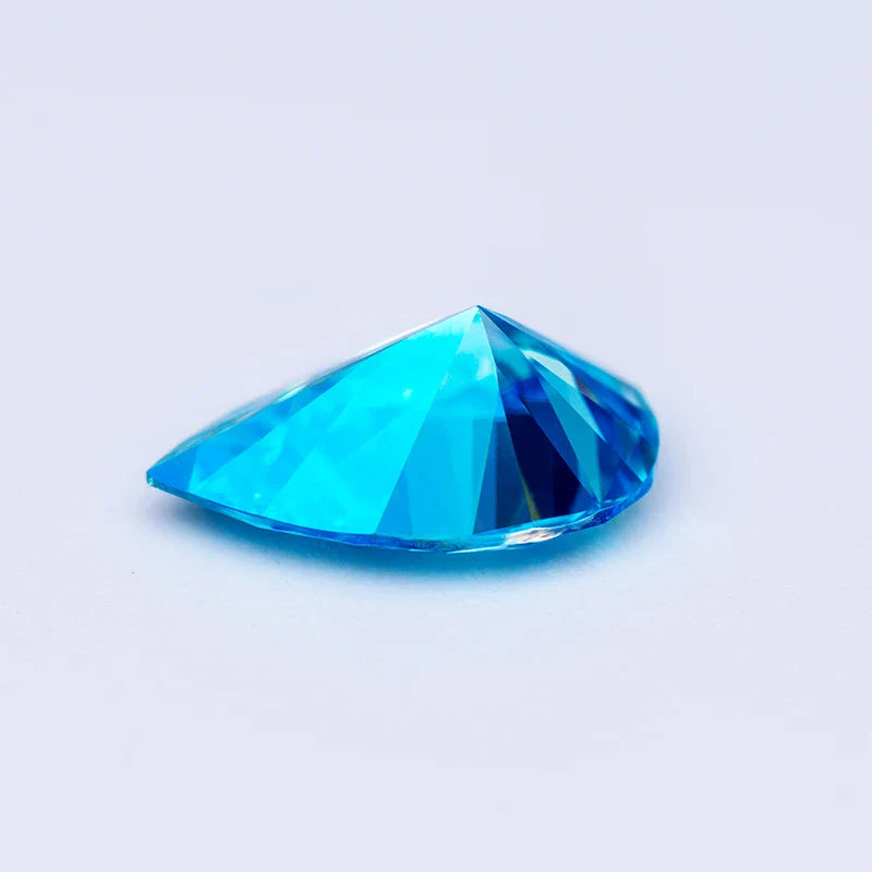 Sea Blue Pear Cut Moissanites - Premium Jewelry from Dazzling Delights - Just $83.33! Shop now at Dazzling Delights