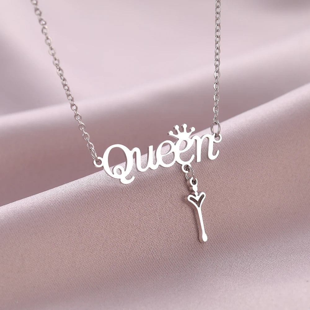 Titanium Queen Pendant Necklace - Premium Jewelry from Dazzling Delights - Just $24.95! Shop now at Dazzling Delights