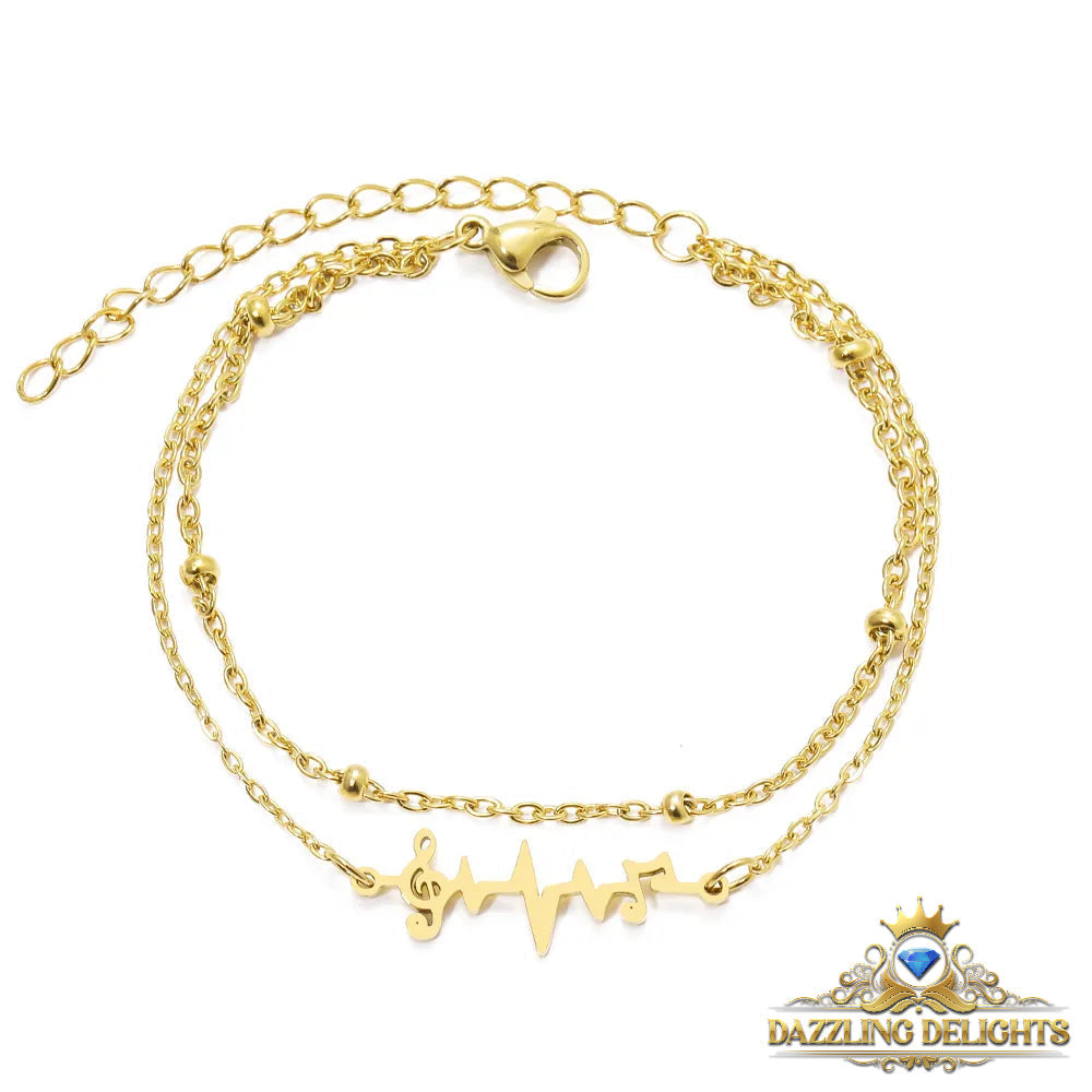 Titanium Musical Heartbeat Bracelet - Premium Jewelry from Dazzling Delights - Just $27.95! Shop now at Dazzling Delights