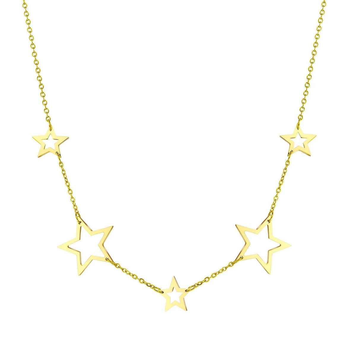 Titanium Five Star Pendant Necklace - Premium Jewelry from Dazzling Delights - Just $29.95! Shop now at Dazzling Delights