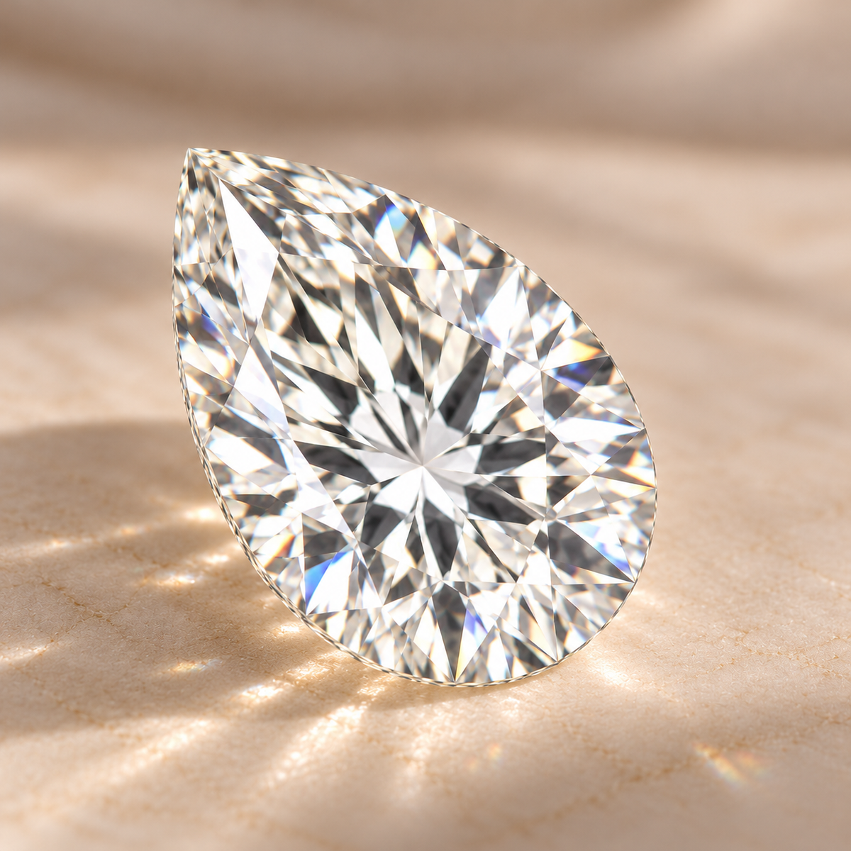 Pear cut loose moissanite – D Colour VVS1