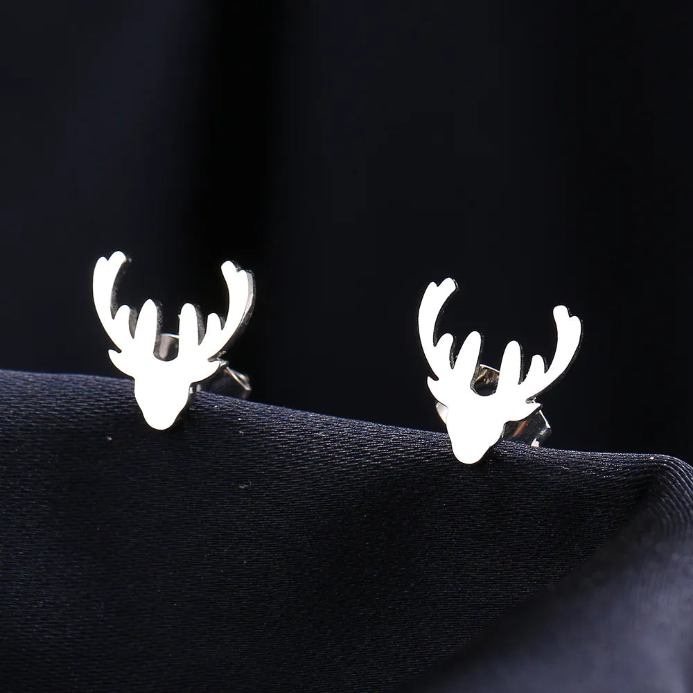 Titanium Reindeer Stud Earrings - Premium Jewelry from Dazzling Delights - Just $27.95! Shop now at Dazzling Delights