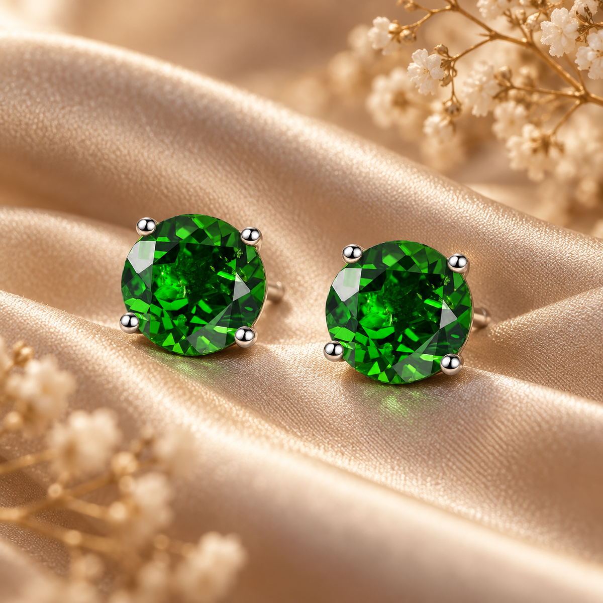 5mm Natural Gemstone Round Stud Earrings – 8 Gemstones