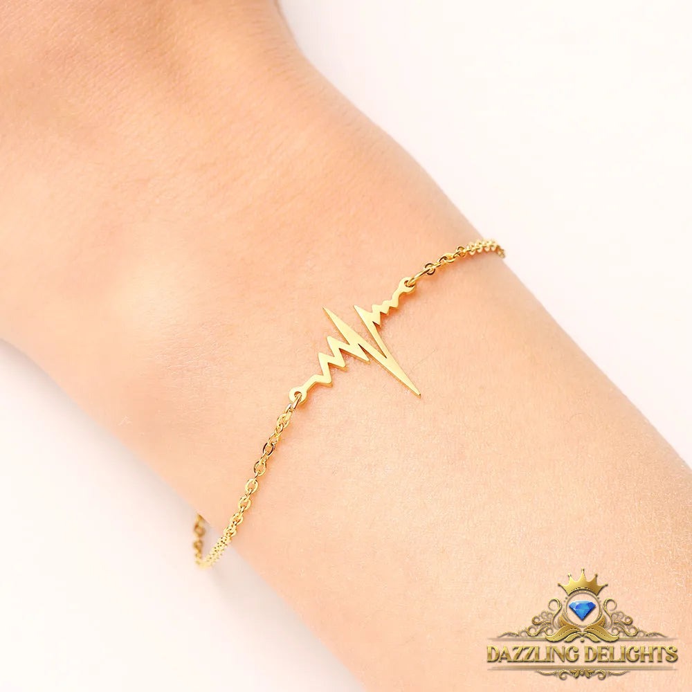 Titanium Heartbeat Bracelet - Premium Jewelry from Dazzling Delights - Just $27.95! Shop now at Dazzling Delights