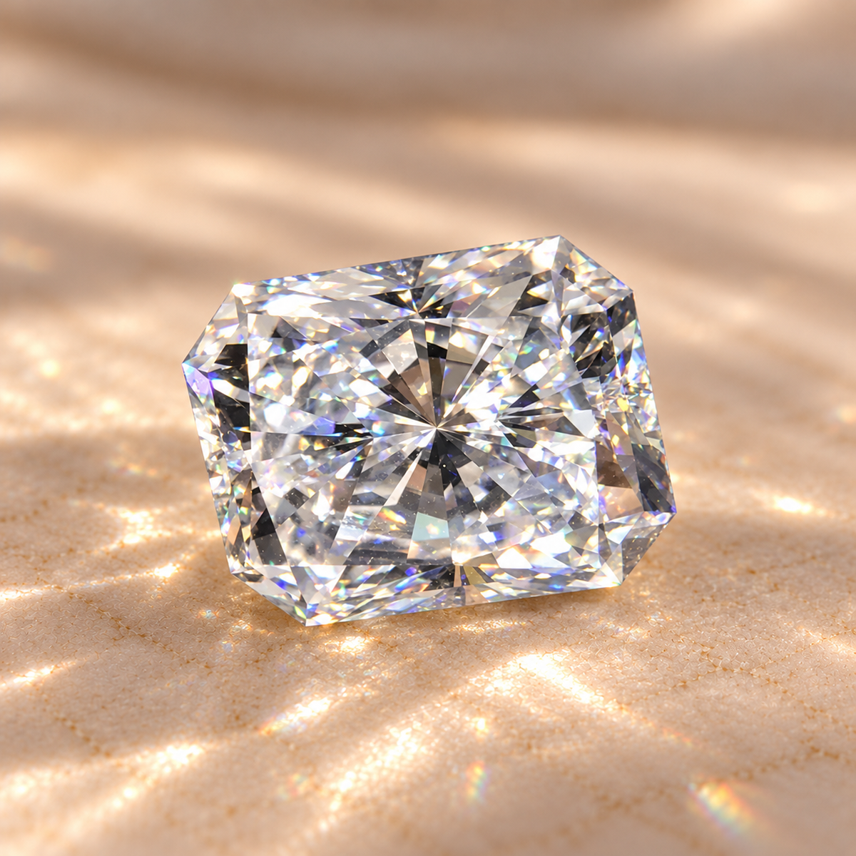 Moissanites de Corte Radiante 