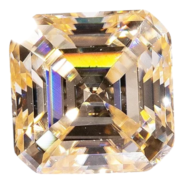 Champagne Asscher Cut Moissanites - Premium Jewelry from Dazzling Delights - Just $83.33! Shop now at Dazzling Delights