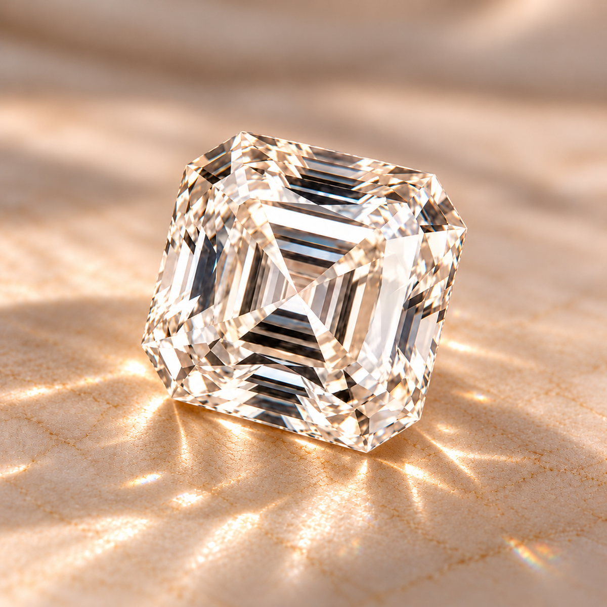 Moissanites com corte Asscher 