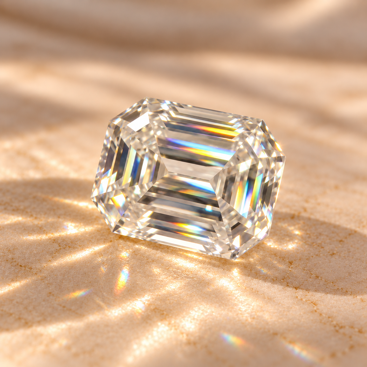 Moissanites Corte Esmeralda 
