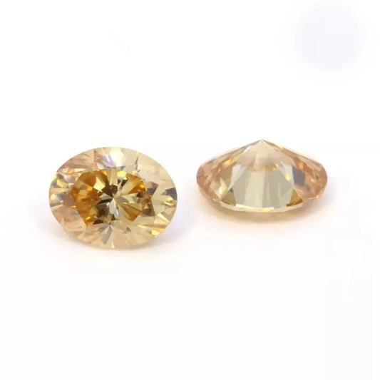 Champagne Oval Cut Moissanites - Premium Jewelry from Dazzling Delights - Just $83.33! Shop now at Dazzling Delights