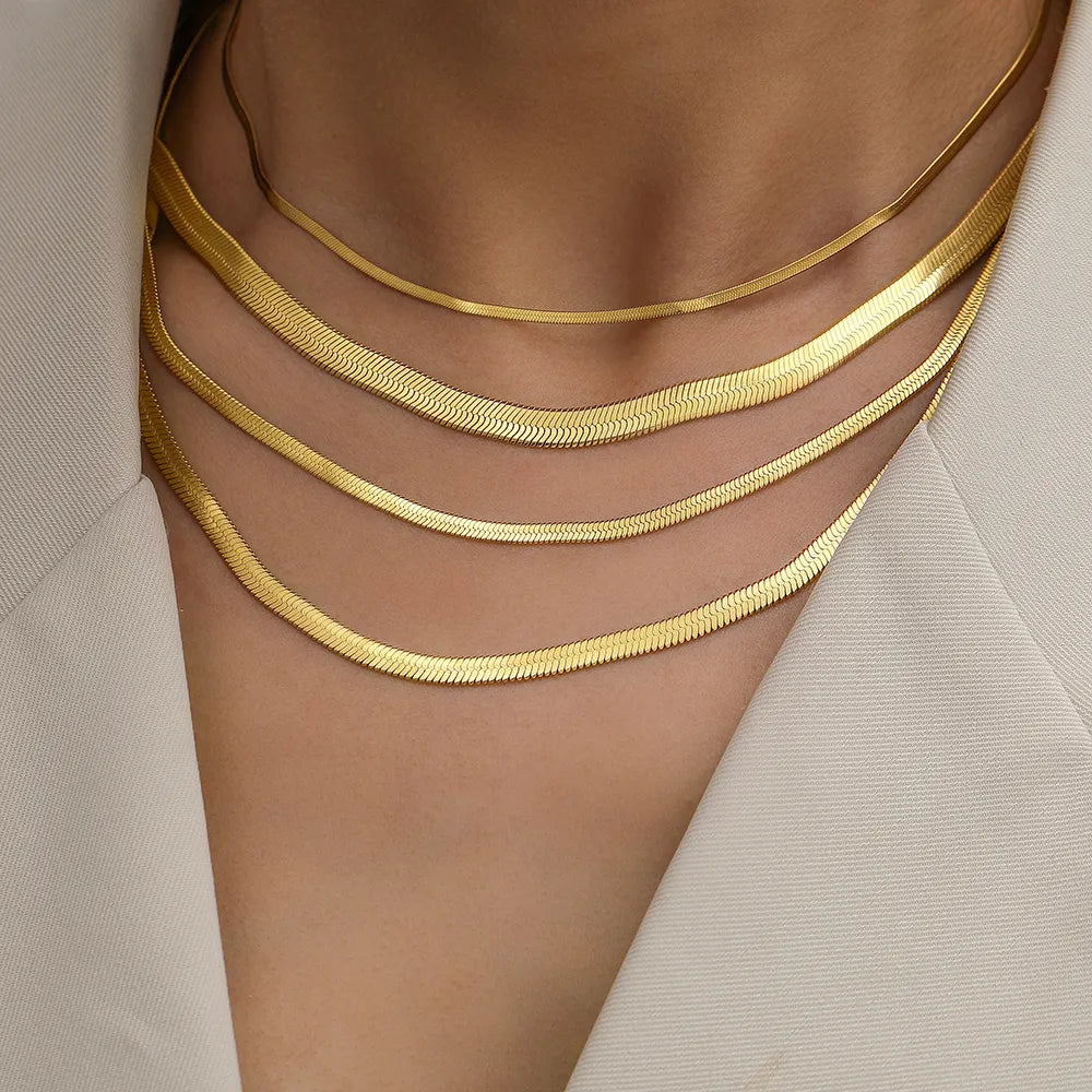 Titanium Snake Herringbone Choker - Premium Jewelry from Dazzling Delights - Just $27.95! Shop now at Dazzling Delights