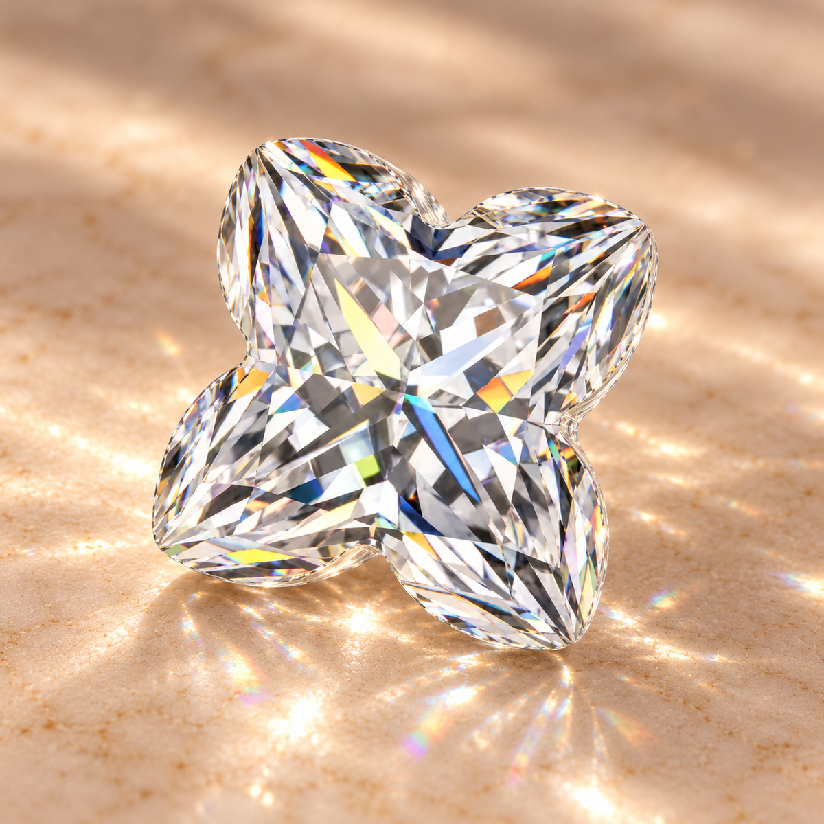 Four Leaf Clover Cut Loose Moissanite – D Colour VVS1