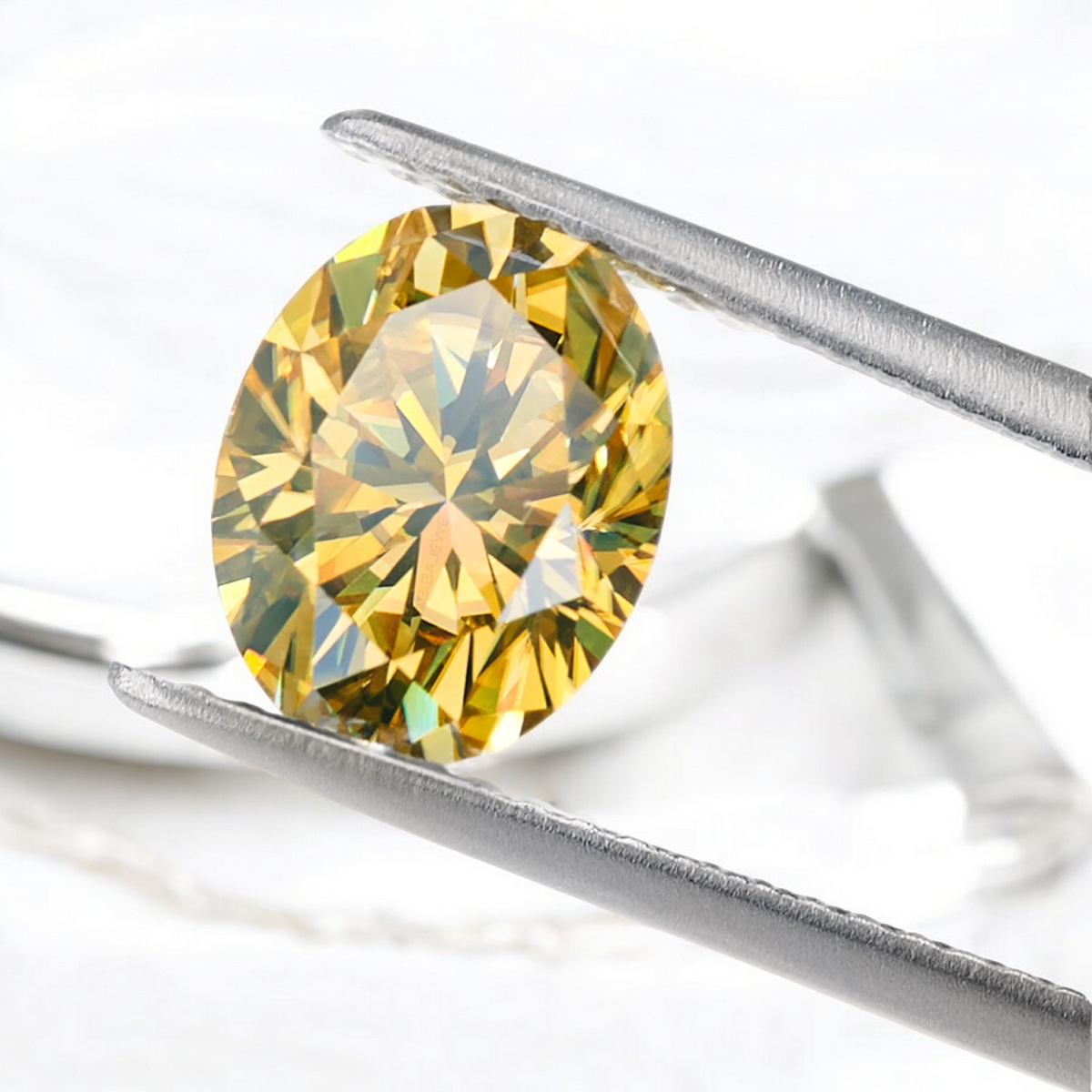 Sun Yellow Oval Cut Moissanites - Premium Jewelry from Dazzling Delights - Just $83.33! Shop now at Dazzling Delights