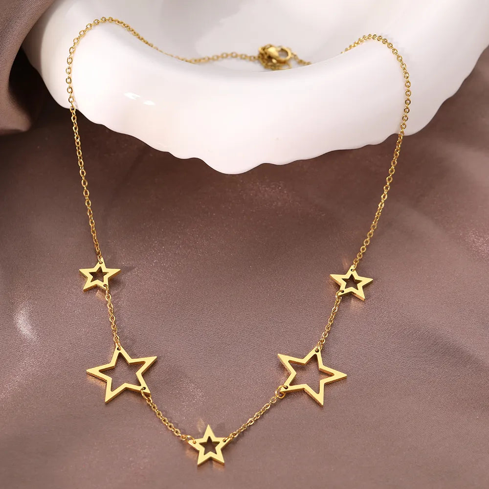 Titanium Five Star Pendant Necklace - Premium Jewelry from Dazzling Delights - Just $29.95! Shop now at Dazzling Delights