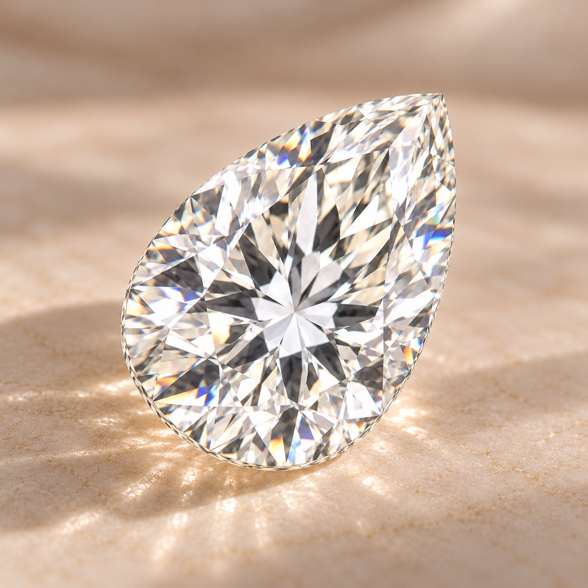 Pear cut loose moissanite – D Colour VVS1