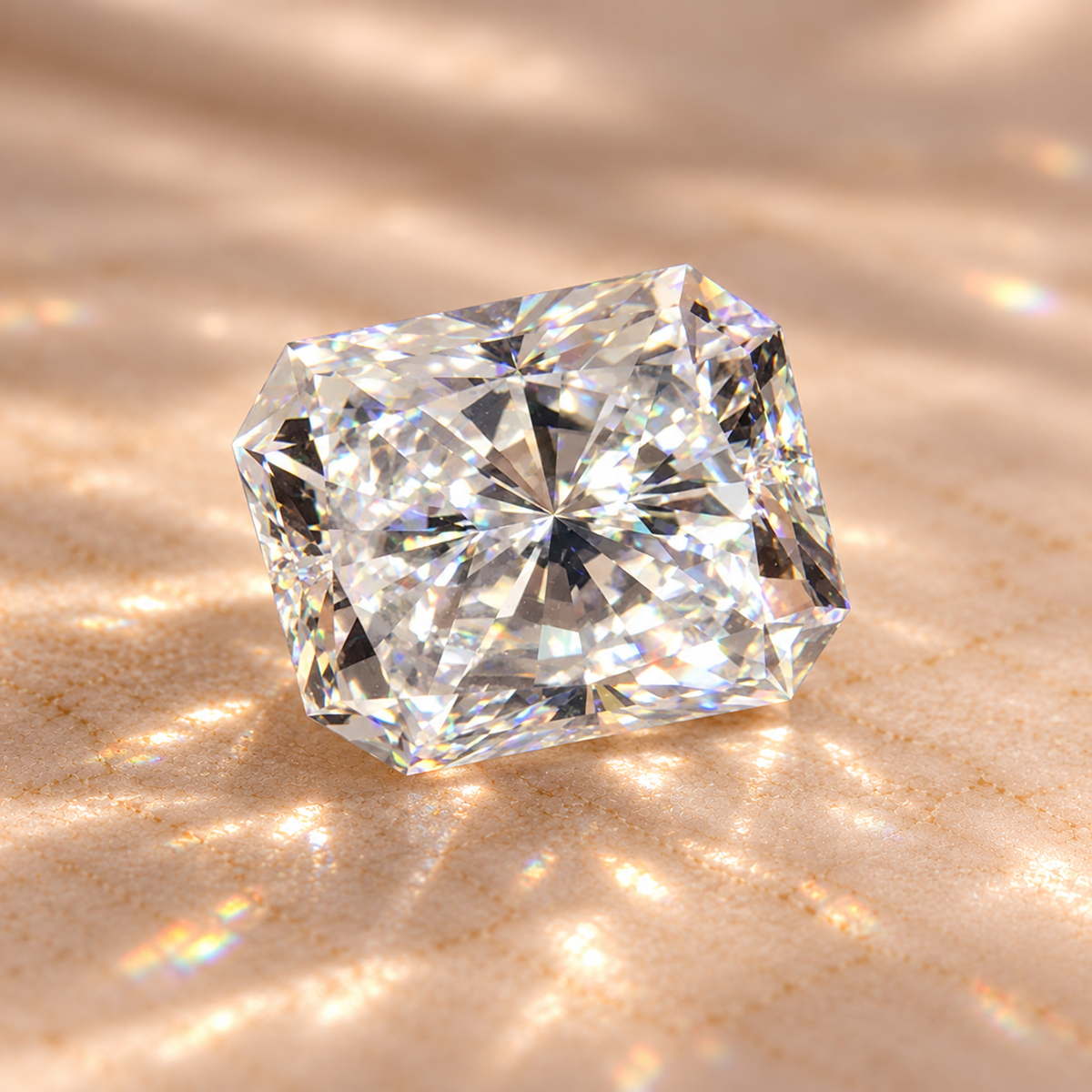 Moissanites de Corte Radiante 