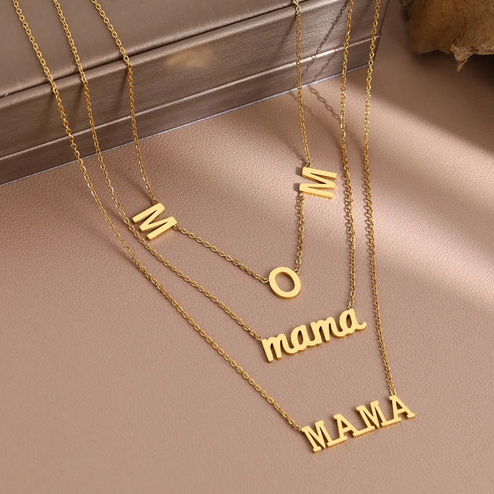 Titanium Triple Layer Mom Pendant Necklace - Premium Jewelry from Dazzling Delights - Just $31.95! Shop now at Dazzling Delights