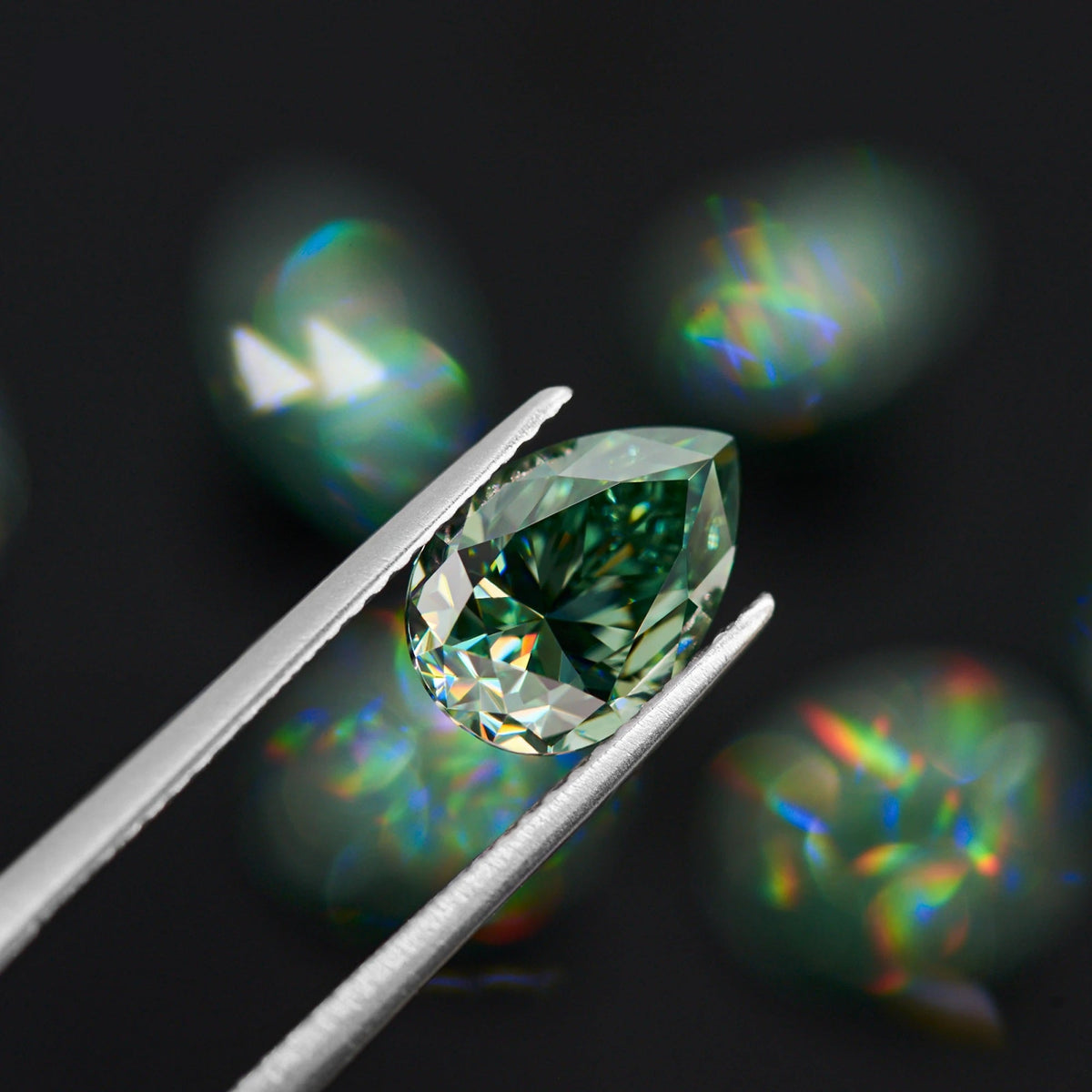 Green Pear Cut Moissanites - Premium Jewelry from Dazzling Delights - Just $83.33! Shop now at Dazzling Delights