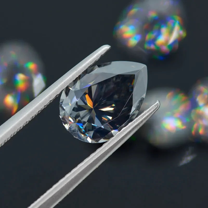 Grey Pear Cut Moissanites - Premium Jewelry from Dazzling Delights - Just $83.33! Shop now at Dazzling Delights