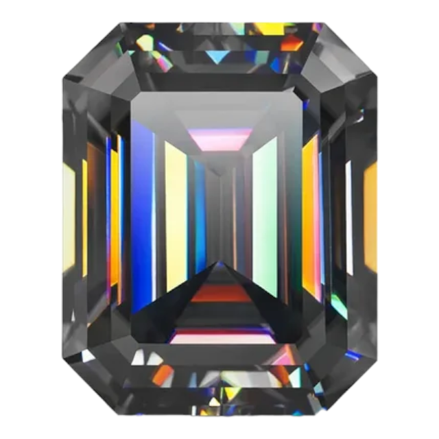 Grey Emerald Cut Moissanites - Premium Jewelry from Dazzling Delights - Just $83.33! Shop now at Dazzling Delights