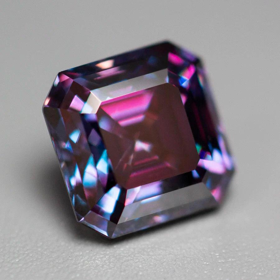 Imperial Purple Asscher Cut Moissanites - Premium Jewelry from Dazzling Delights - Just $83.33! Shop now at Dazzling Delights