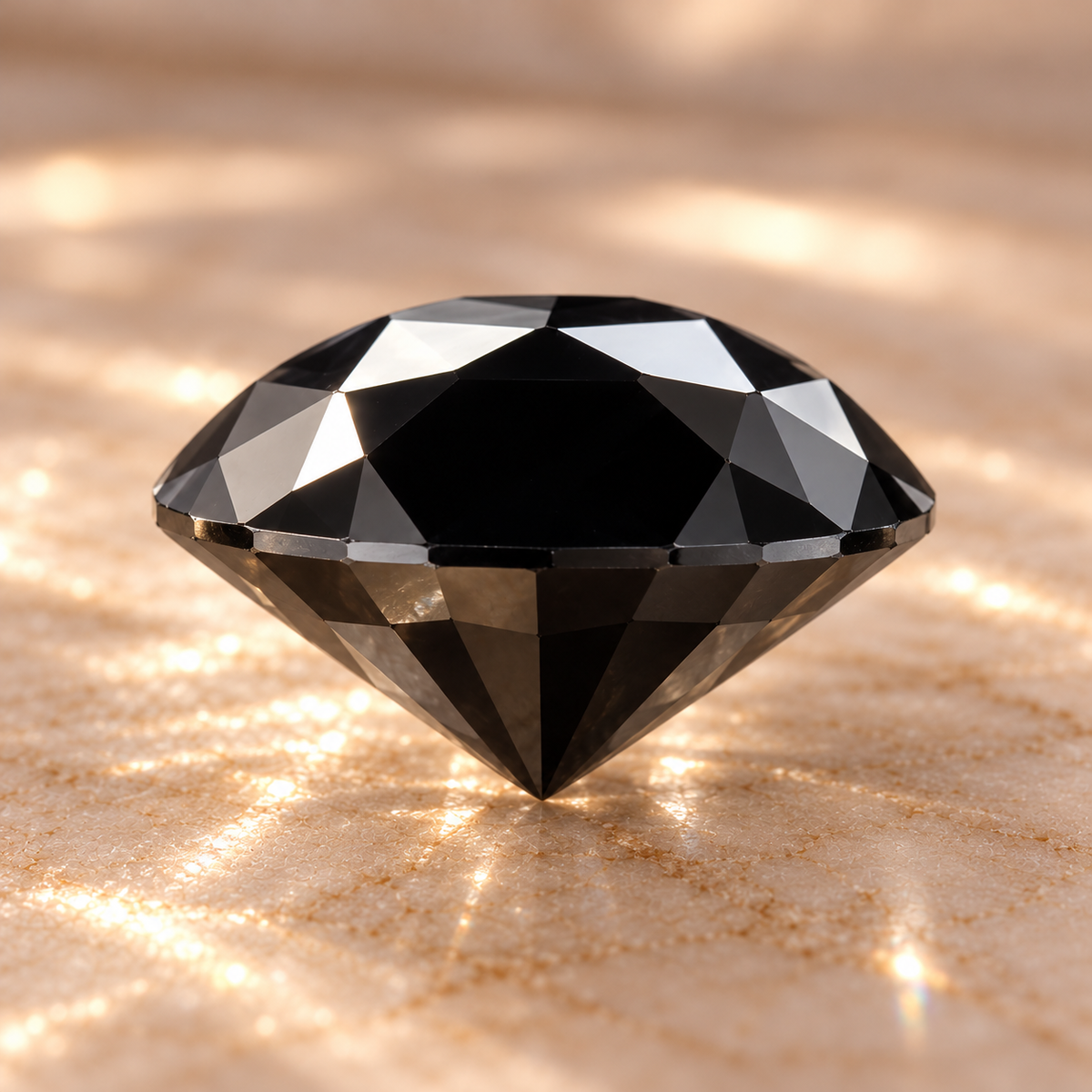 Black Round Brilliant Cut Moissanites
