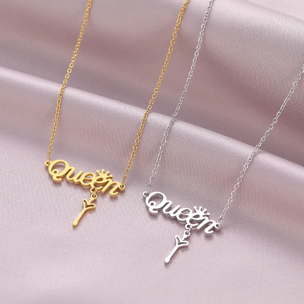 Titanium Queen Pendant Necklace - Premium Jewelry from Dazzling Delights - Just $24.95! Shop now at Dazzling Delights