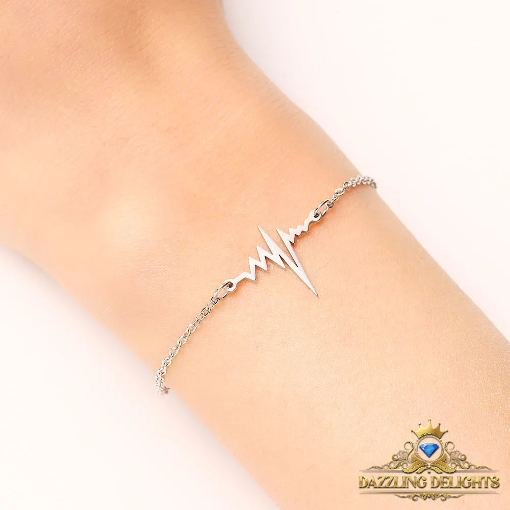 Titanium Heartbeat Bracelet - Premium Jewelry from Dazzling Delights - Just $27.95! Shop now at Dazzling Delights