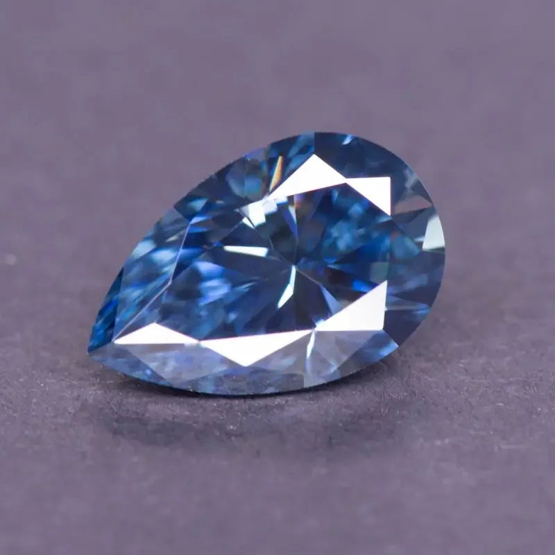 Royal Blue Pear Cut Moissanites - Premium Jewelry from Dazzling Delights - Just $83.33! Shop now at Dazzling Delights