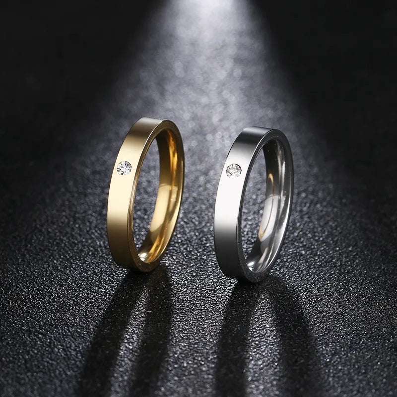 Titanium Single Stone 5mm Wedding Band - Premium Jewelry from Dazzling Delights - Just $25.95! Shop now at Dazzling Delights