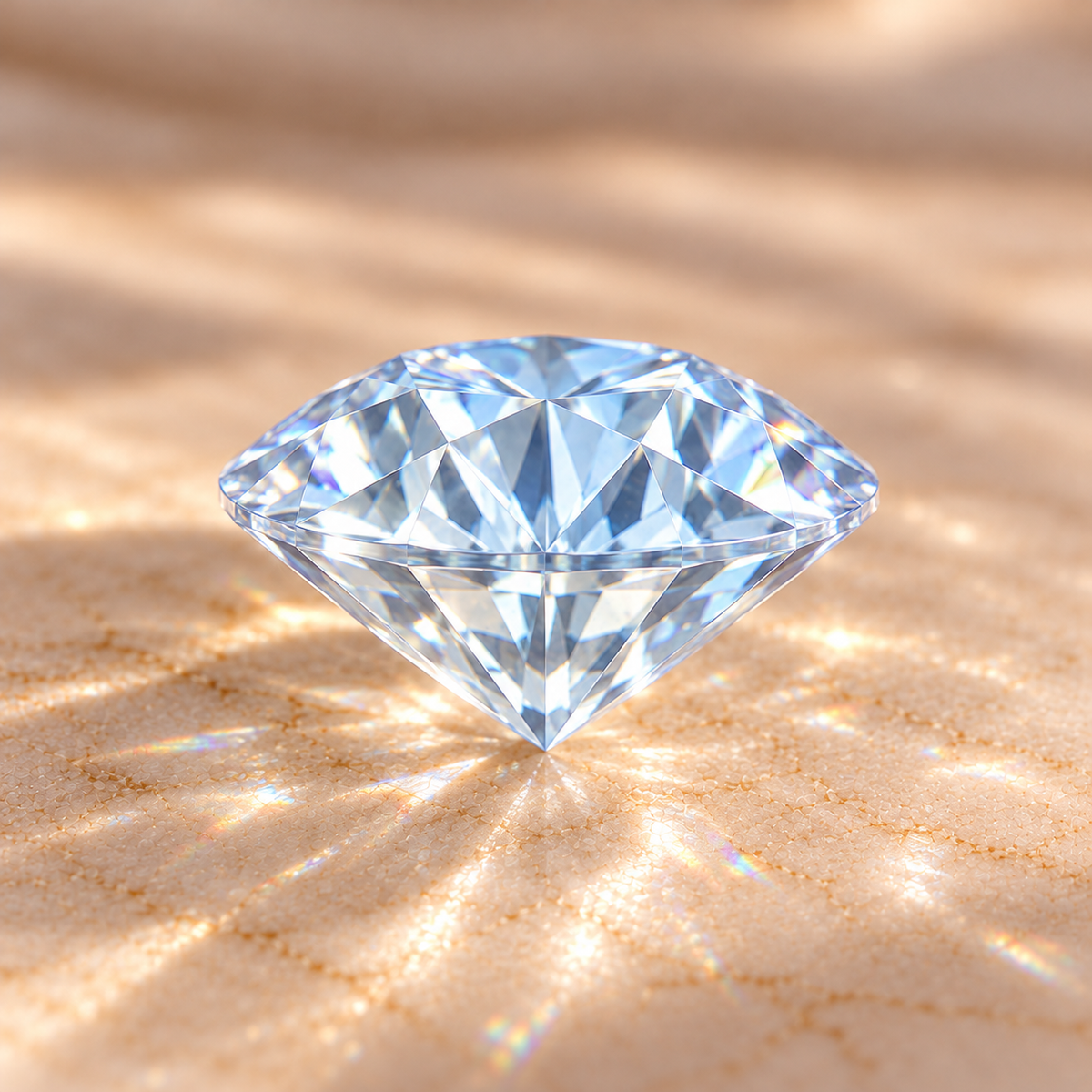Baby Blue Round Brilliant Cut Moissanites
