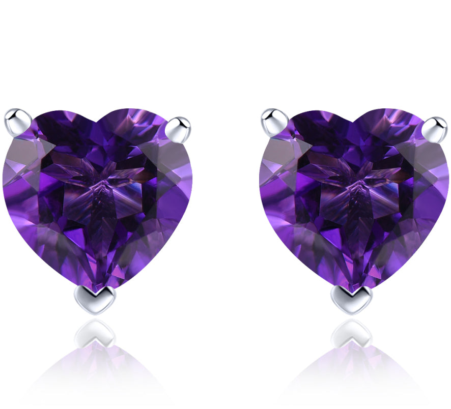 8x8mm 4.3ct Heart Cut Natural Gemstone Stud Earrings - Your Choice of Gemstone - Premium Jewelry from Dazzling Delights - Just $67.95! Shop now at Dazzling Delights