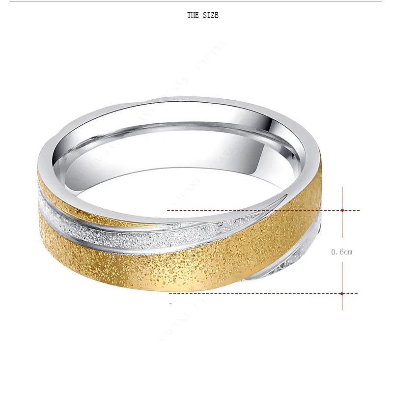 Titanium 6mm Two-Tone Wedding Band - Premium Jewelry from Dazzling Delights - Just $31.95! Shop now at Dazzling Delights