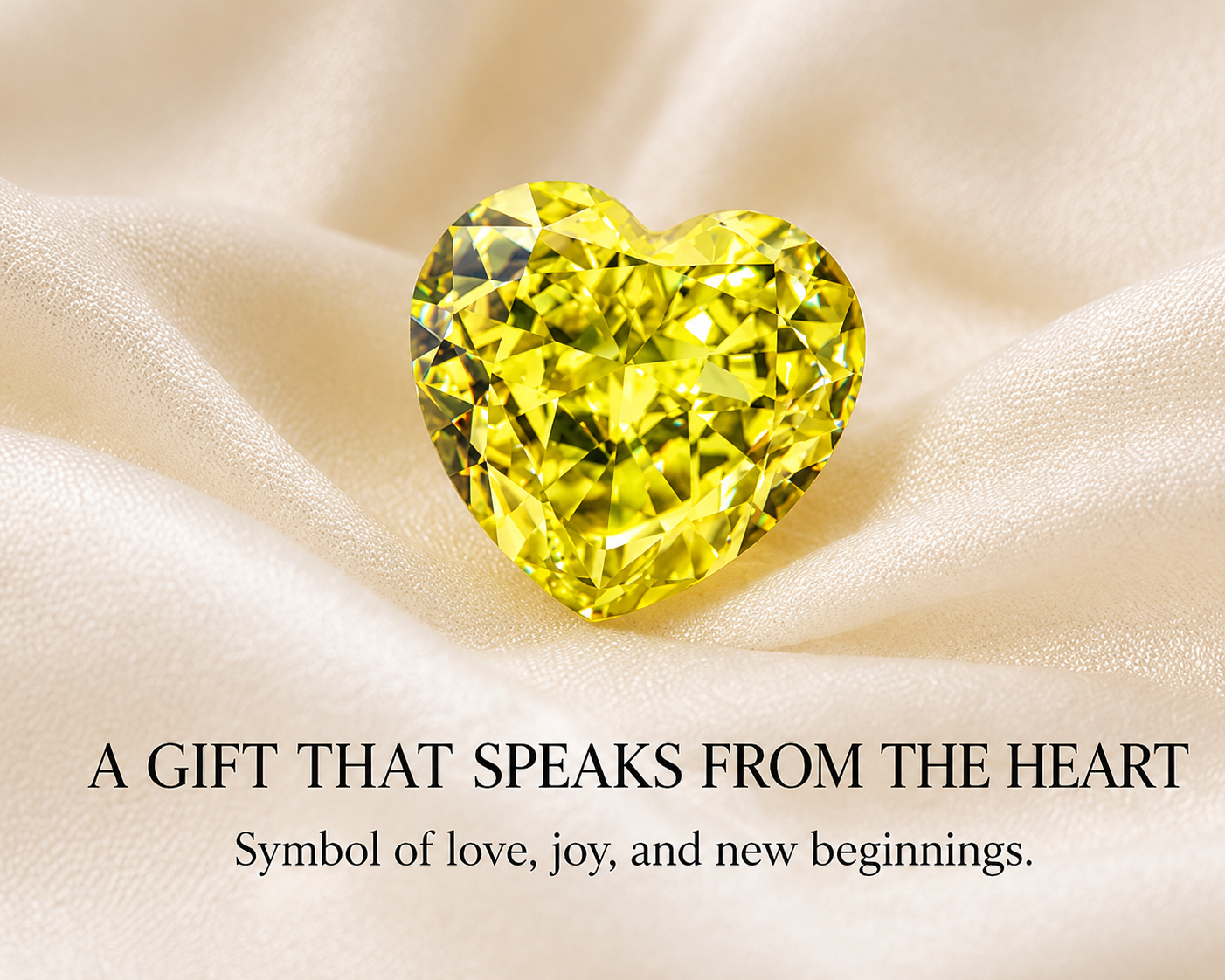 Vivid Canary Yellow Heart Cut Moissanites