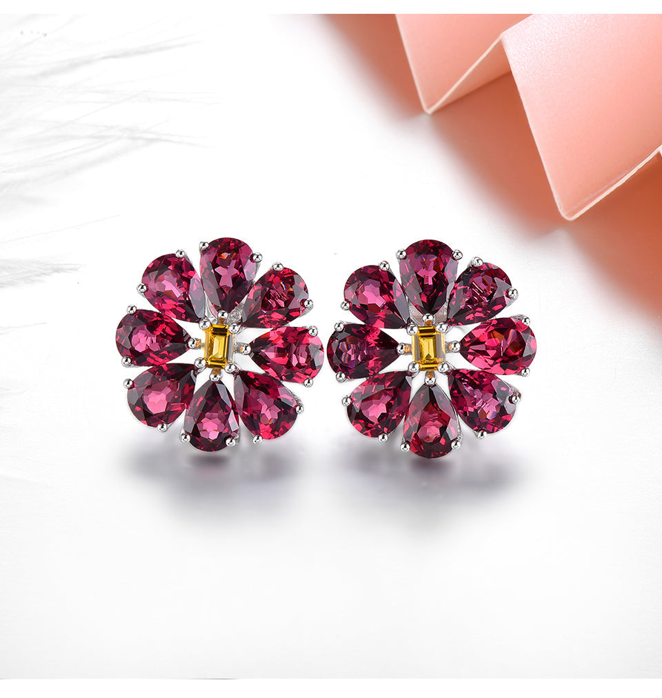 14 Carat Rhodolite Rose Garnet Earrings - Premium Jewelry from Dazzling Delights - Just $196.95! Shop now at Dazzling Delights