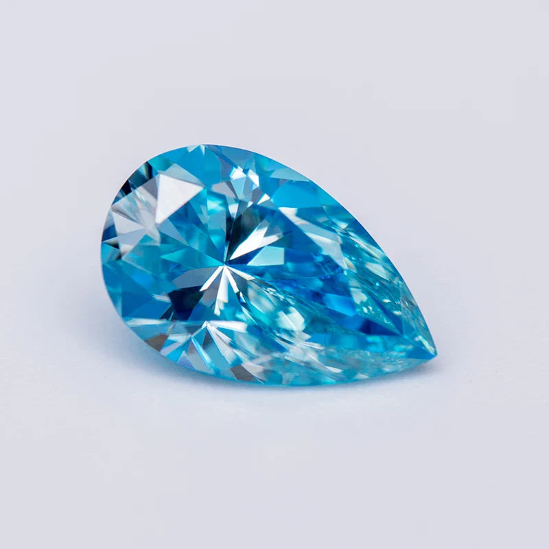 Sea Blue Pear Cut Moissanites - Premium Jewelry from Dazzling Delights - Just $83.33! Shop now at Dazzling Delights