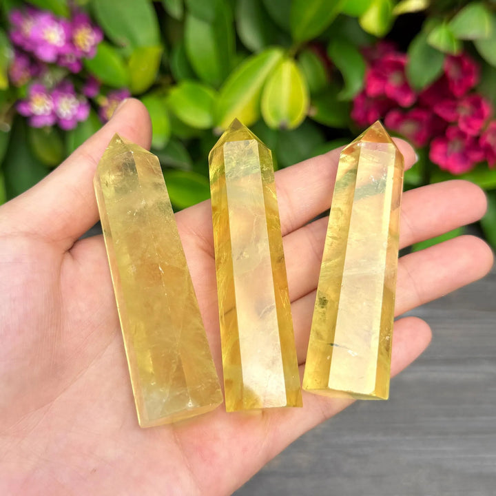 Radiant Natural Citrine Tower Point – Golden Obelisk Wand (November Birthstone)