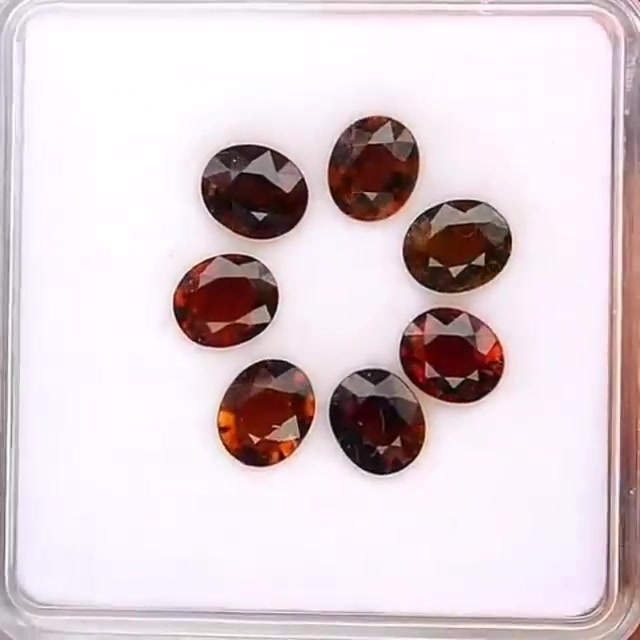 4.01ct 7pcs Oval Cut Burnished Orange Tourmaline Lot - Premium Jewelry from Dazzling Delights - Just $74.95! Shop now at Dazzling Delights