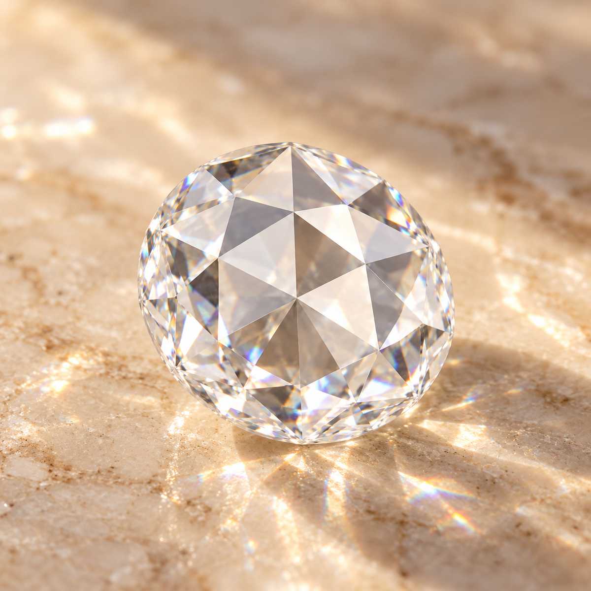 Flat Rose Cut Loose Moissanite – D Colour VVS1