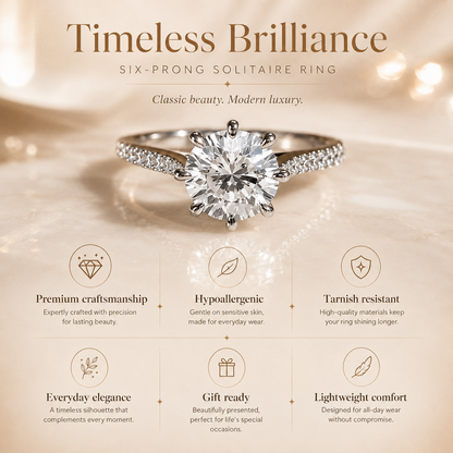 Round Brilliant Moissanite 8-Prong Pavé Engagement Ring