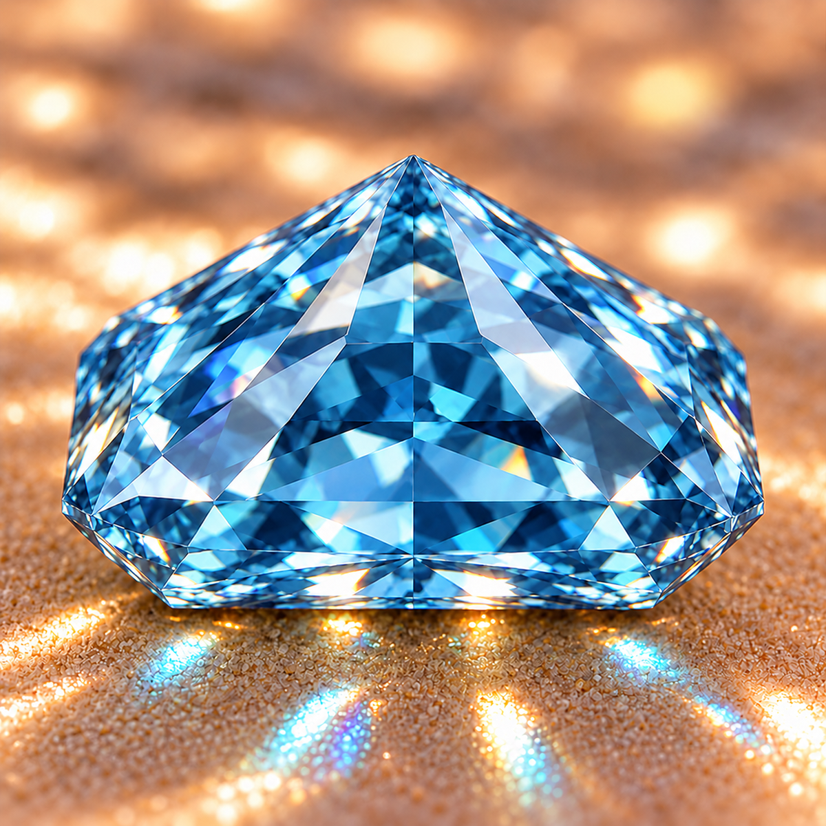 Cornflower Blue Radiant Cut Moissanites