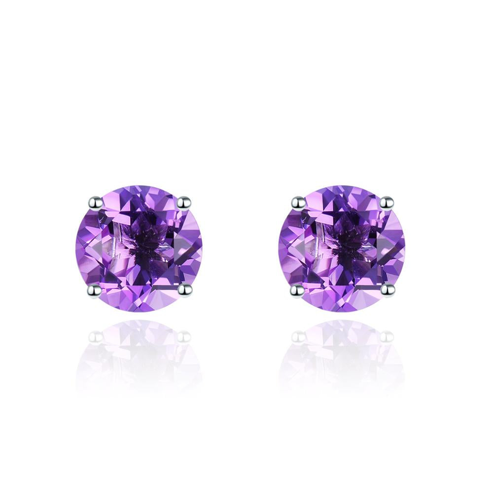 6mm Round Cut Natural Gemstone Stud Earrings - Your Choice of Gemstone - Premium Jewelry from Dazzling Delights - Just $74.95! Shop now at Dazzling Delights