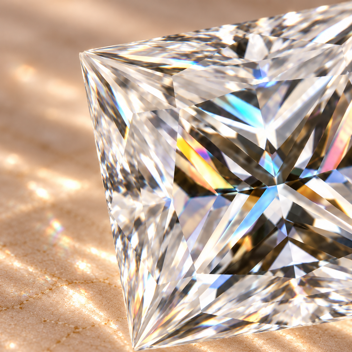Princess Cut Loose Moissanite – D Colour VVS1