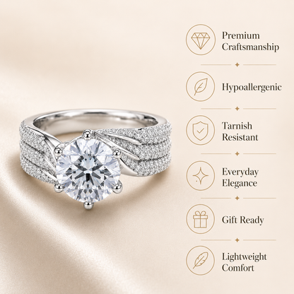Royal Twist Round Brilliant Moissanite Engagement Ring