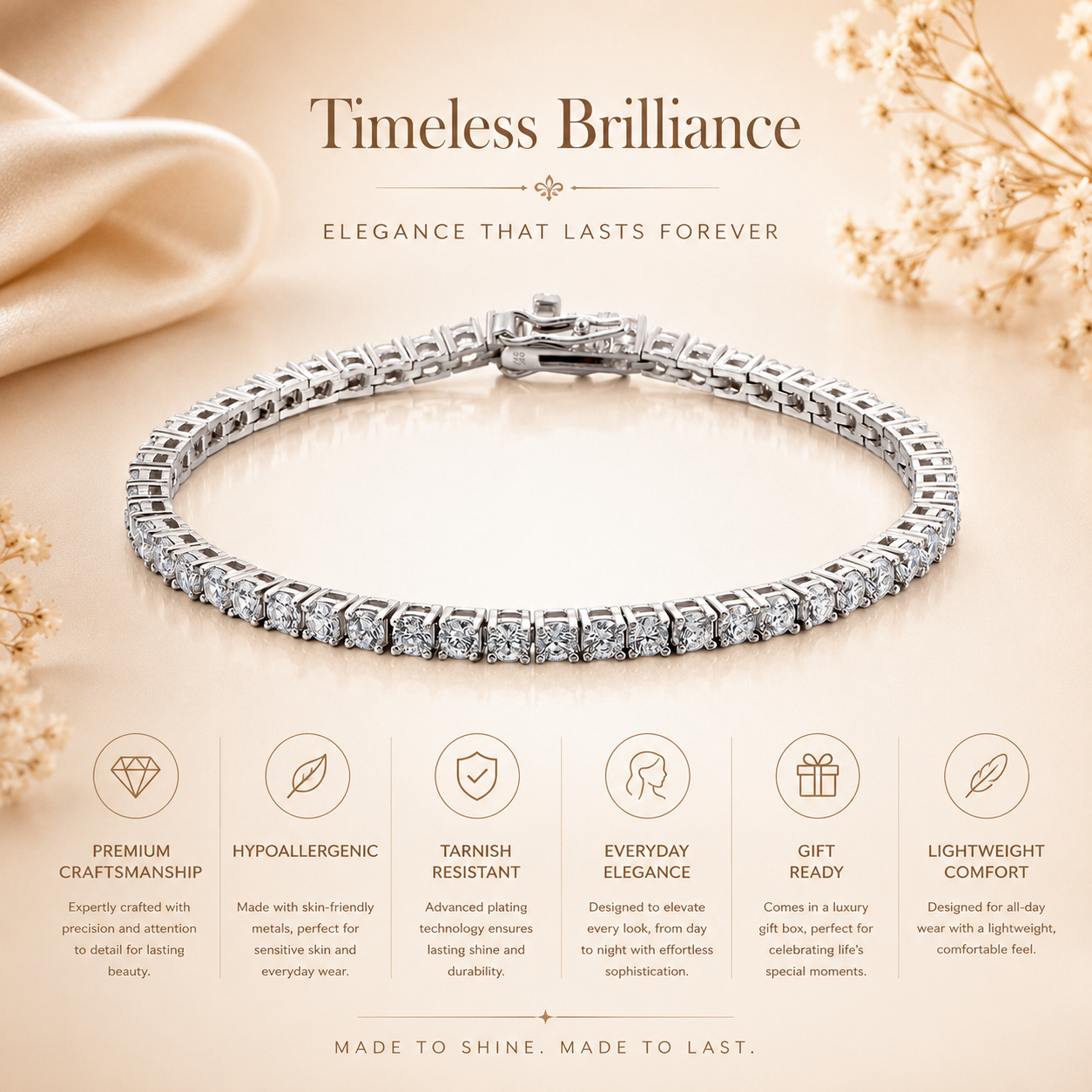 Classic Moissanite Tennis Bracelet
