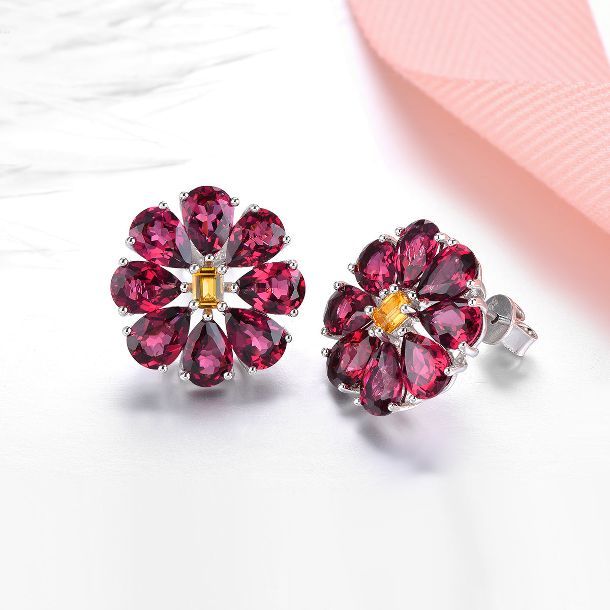 14 Carat Rhodolite Rose Garnet Earrings - Premium Jewelry from Dazzling Delights - Just $196.95! Shop now at Dazzling Delights