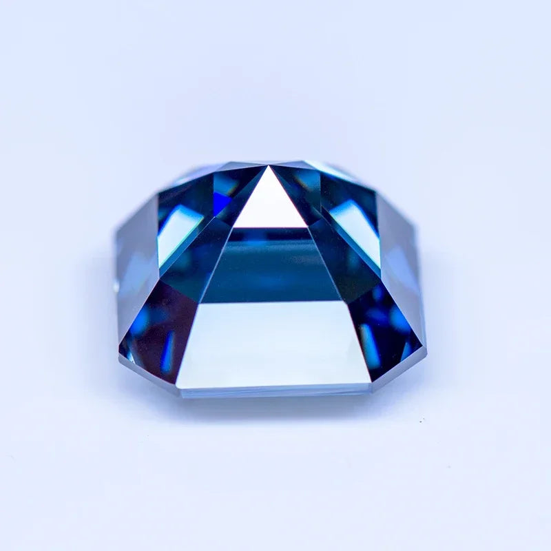 Royal Blue Asscher Cut Moissanites - Premium Jewelry from Dazzling Delights - Just $83.33! Shop now at Dazzling Delights