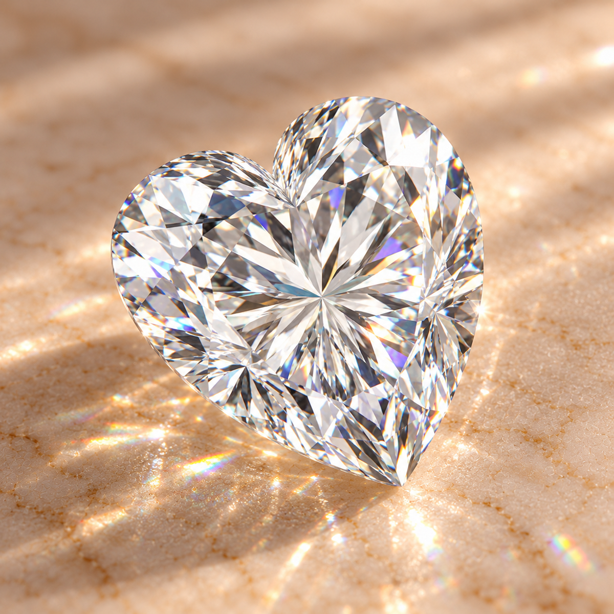 Moissanitas con corte de corazón 